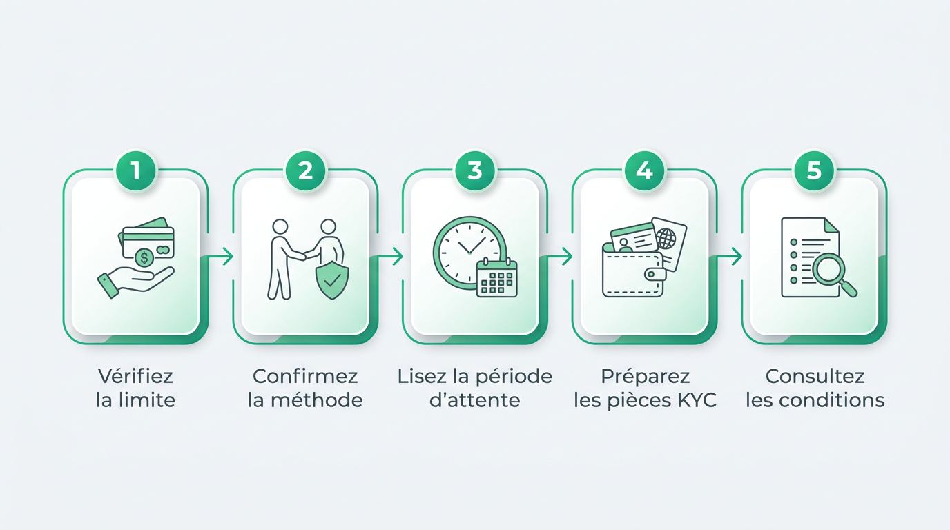 Étapes à vérifier avant un retrait depuis un casino mobile
